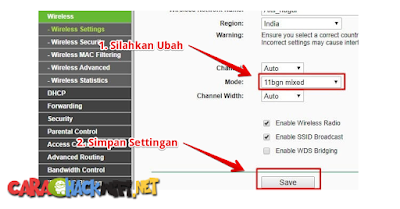 Cara Merubah Mode WIFI atau Wireless di TPlink