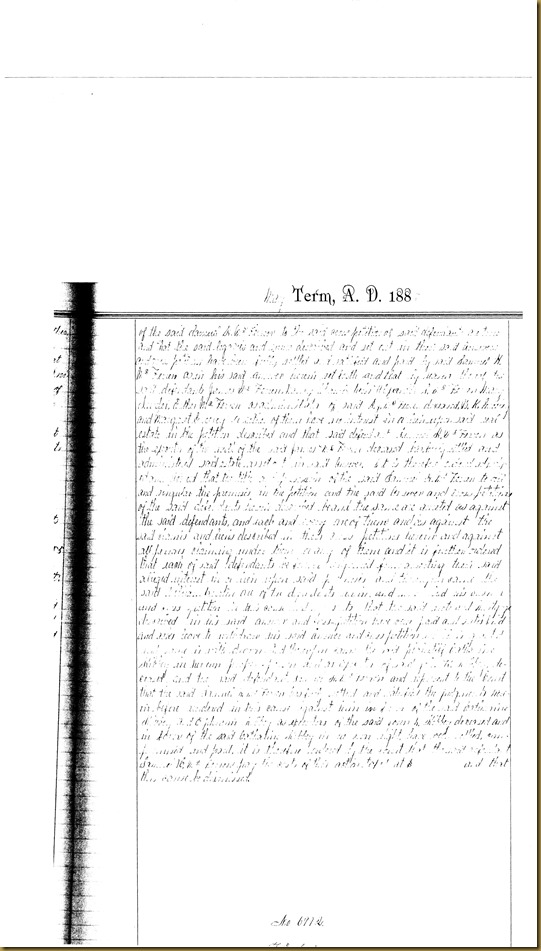 T.E. Irvins filed petition Charles B. Monroe 1885 3