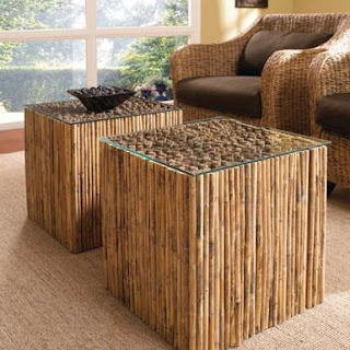 Contoh gambar meja  dari  bambu  sederhana Isi Rumahku