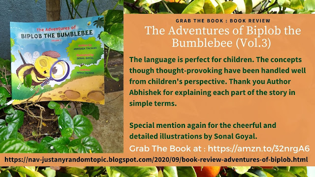 Grab The Book's Book Review: The Adventures of Biplob the Bumblebee (Vol.3) by Abhishek Taalwar and Illustrated by Sonal Goyal