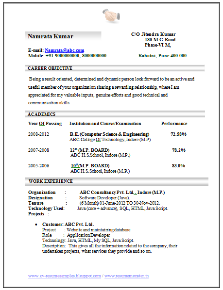 Resume Examples For Freshers Computer Engineers - Resume Format We Build Smiles Resume Examples For Freshers Computer Engineers - Resume Format We Build Smiles