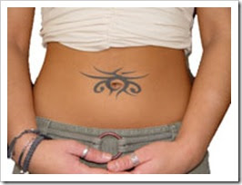 Tribal Belly Button Tattoo