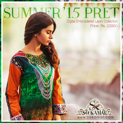 Digital Embroidered Lawn Collection 2015-16 By SO Kamal