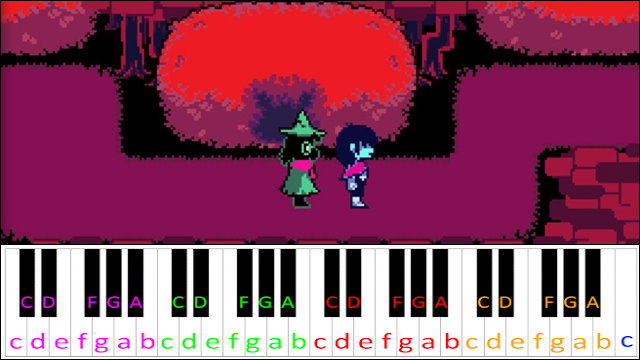 Scarlet Forest (Deltarune) Piano / Keyboard Easy Letter Notes for Beginners