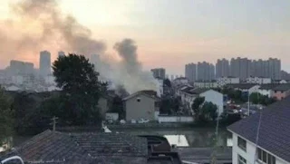 fire in China's Jiangsu