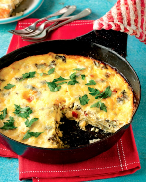 GREEN APPLE,CHEESE, AND CHARD OVEN OMELET