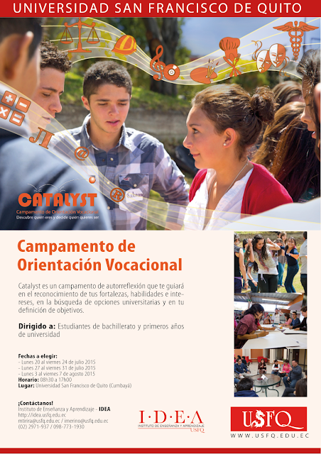 Inscríbete en el Campamento de Orientación Vocacional "Catalyst": descubre quién eres y decide quién quieres ser.