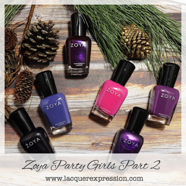 Nail polish swatch and review of the Zoya  Winter 2017 Party Girls collection