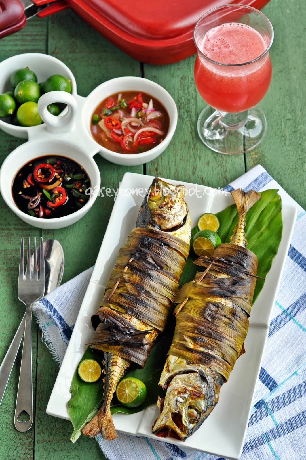 IKAN CENCARU BAKAR BERSAMA AIR ASAM & SAMBAL KICAP  QASEY 