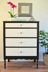 Black and White Tuxedo Dresser