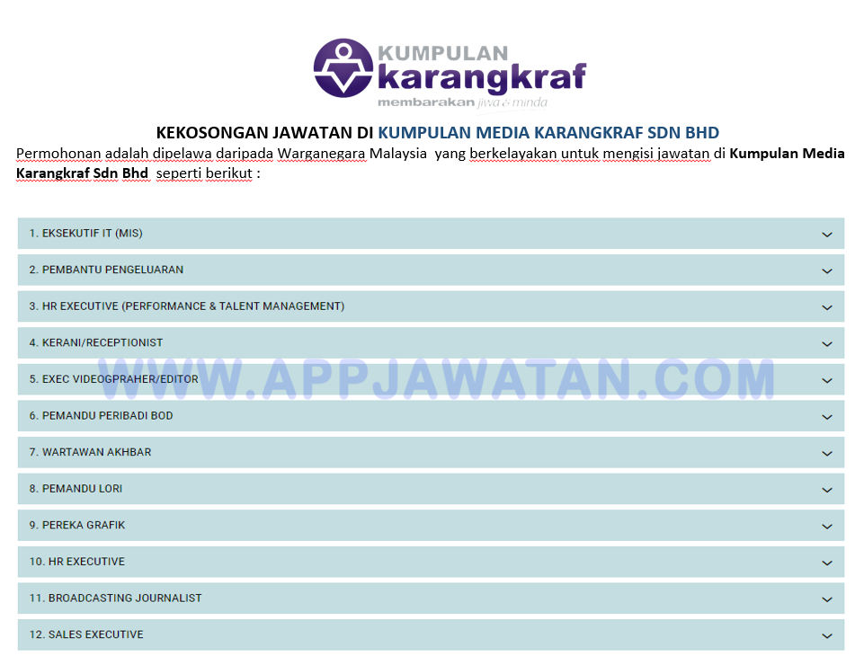 Jawatan Kosong di Kumpulan Media Karangkraf Sdn Bhd ...