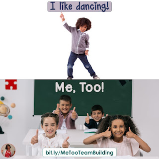 Me, Too! Not a Movement, but a Team Building Game! Here's a fun way to get the students thinking about what they have in common with their classmates!