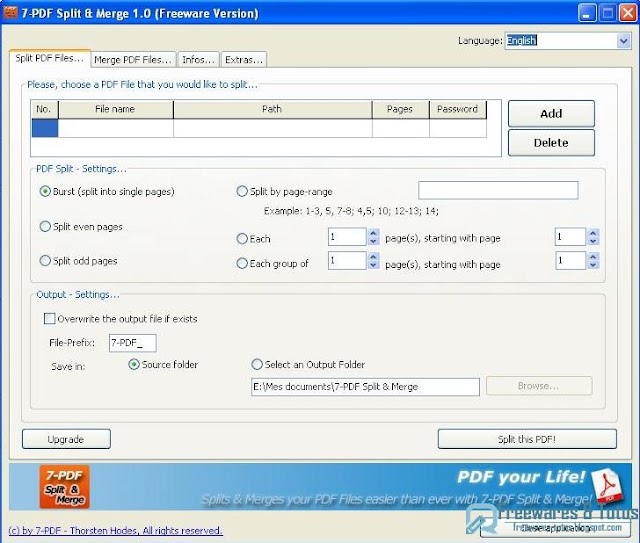 7-PDF Split & Merge : un logiciel gratuit pour couper et joindre des fichiers PDF