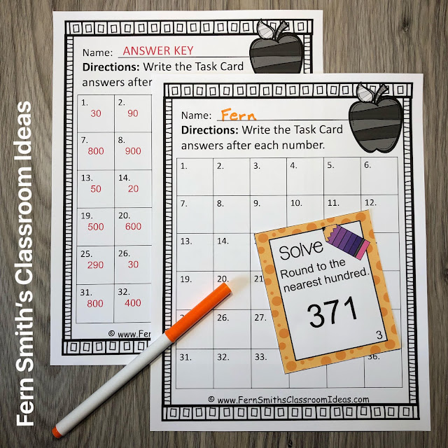 Click Here to Download This 3rd Grade Math Round to the Nearest Ten or Hundred Center Games, Color By Number, and Task Cards Bundle for Your Classroom Today!