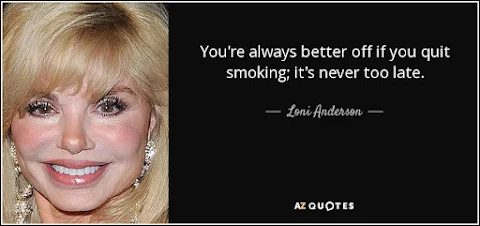 Loni Anderson , it's never too Late for Quit Smoking