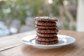 Brownie Crinkle Cookies on a plate