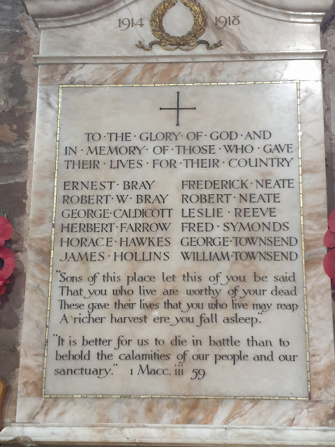 St Giles church sheldon ww1 memorial plaque