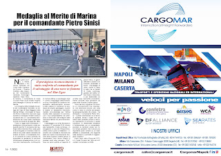 LUGLIO 2022 PAG. 16 - Medaglia al Merito di Marina  per il comandante Pietro Sinisi