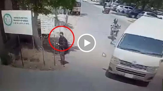 CCTV footage of Karachi University suicide bombing
