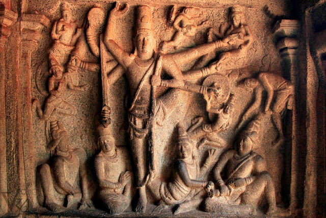 Sculpture panel of Vishnu as Trivikrama