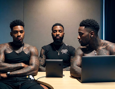 Men in studio