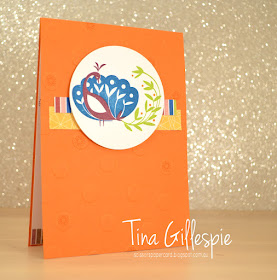 scissorspapercard, Stampin' Up!, Sale-A-Bration, Beautiful Peacock, Birthday Memories DSP, Polka Dot Basics TIEF