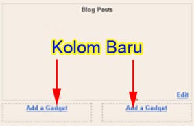 Menambah Kolom Diatas dan Dibawah Postingan Blog