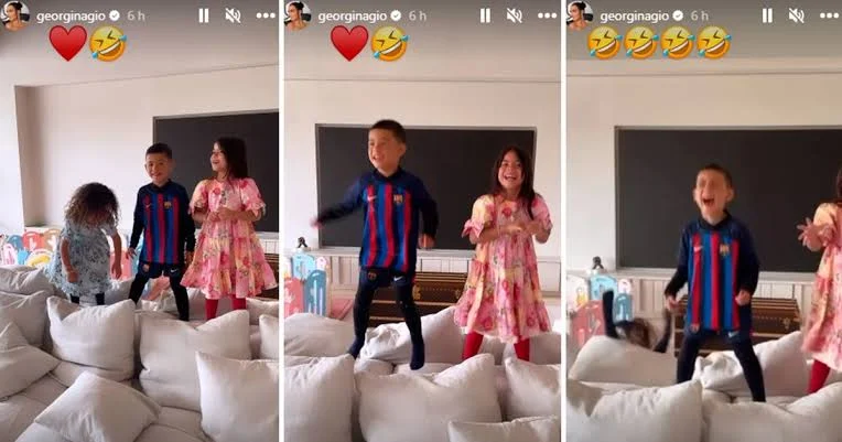 Cristiano Ronaldo and Georgina Rodriguez's son wears a Barcelona shirt