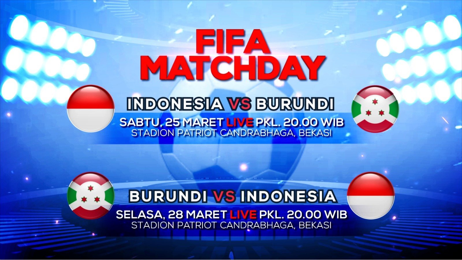 Cara Nonton Indonesia vs Burundi di FIFA Matchday