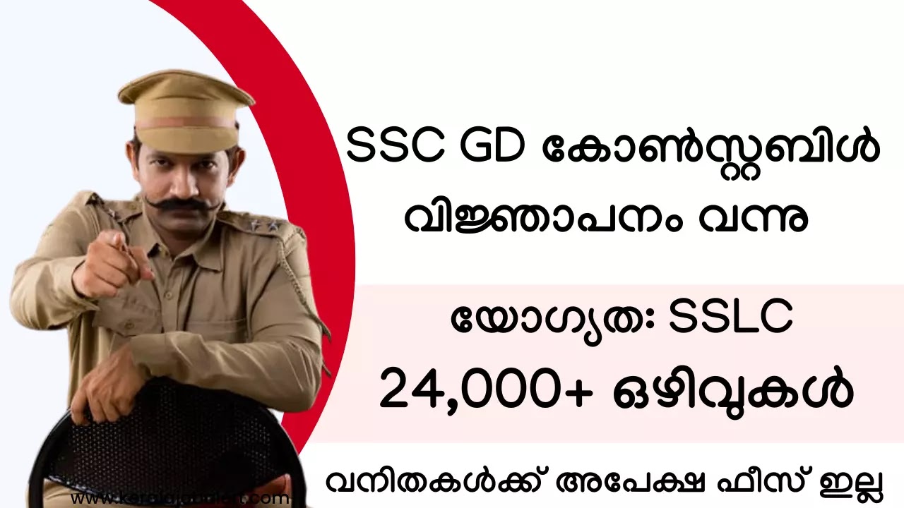 SSC GD Constable Recruitment Notification 2022 - Malayalam