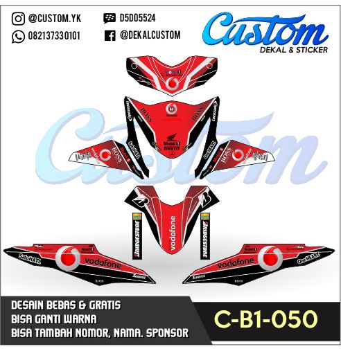 CUSTOM YK KATALOG DEKAL MOTOR BEAT  FI  DESAIN SUKA SUKA 