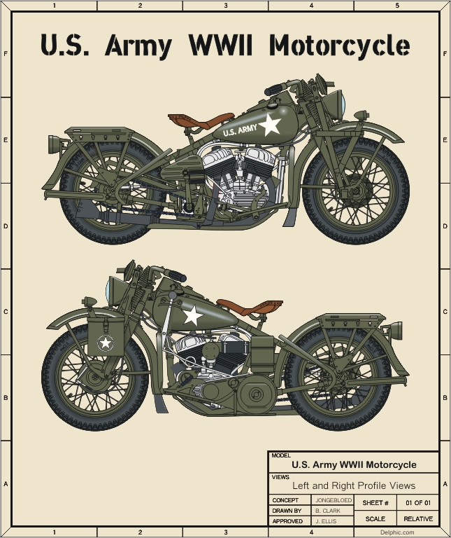 Motoblogn U S Army World War II Motorcycle By Delphic 