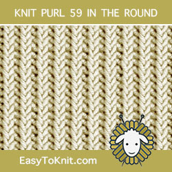 One Row Repeat Knitting Pattern, easy to knit in the round