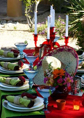 Mexican fiesta tablesetting