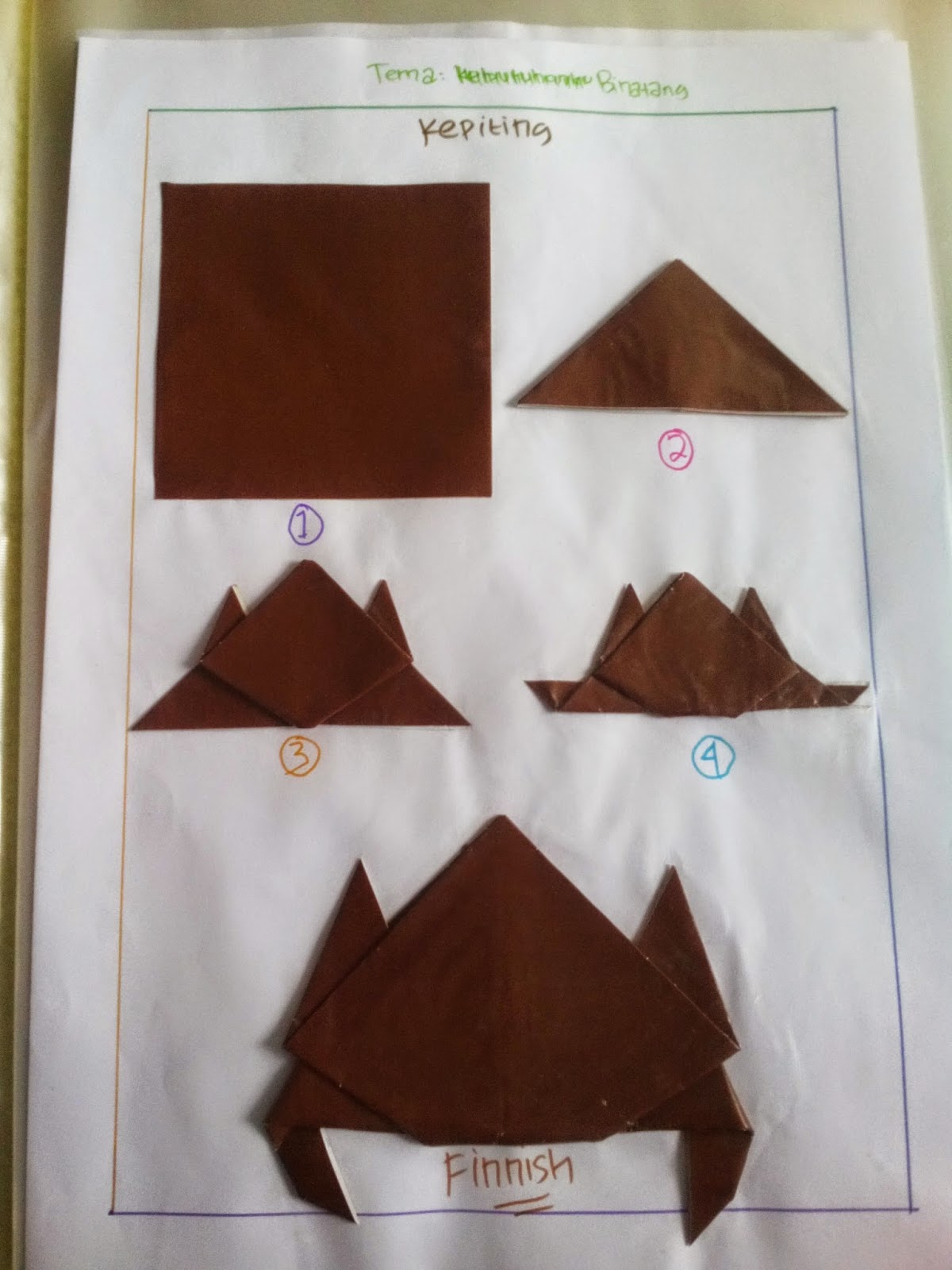 Rahmi Syah Putri Cara Cara Melipat Origami  Sesuai dengan 