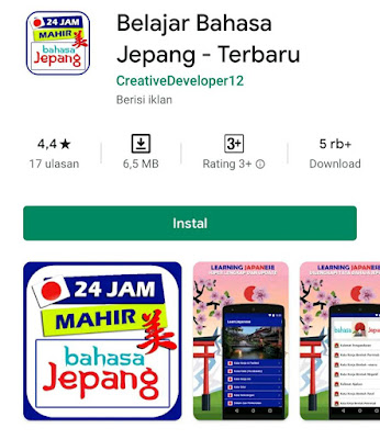 Dapatkan aplikasi pembelajaran bahasa Jepang