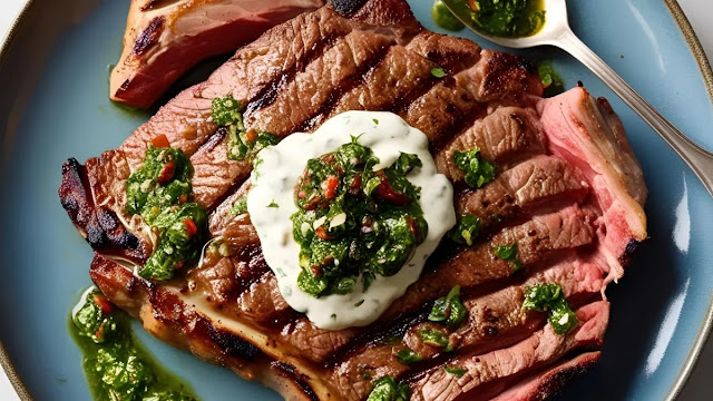 Grilled Flank Steak with Chimichurri Sauce