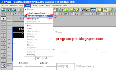 Download program to PLC Omron