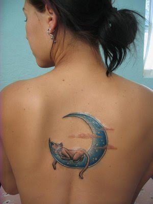 Moon Tattoos Designs For Girls 2011 A moon tattoo shows many different 