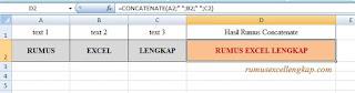 contoh 2 rumus concatenate