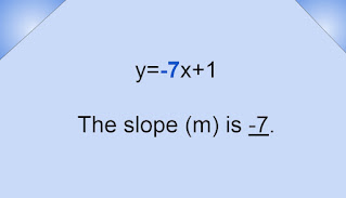 The slope (m) is -7