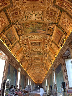 Ceiling in the Vatican Museum, Rome, Italy