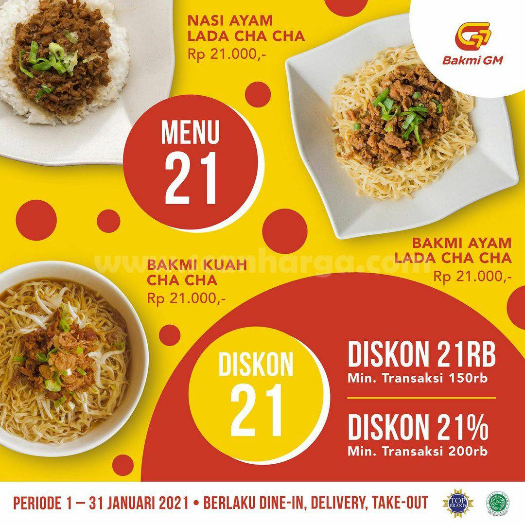 Promo BAKMI GM Terbaru – harga Spesial Paket Menu 21 & Diskon 21