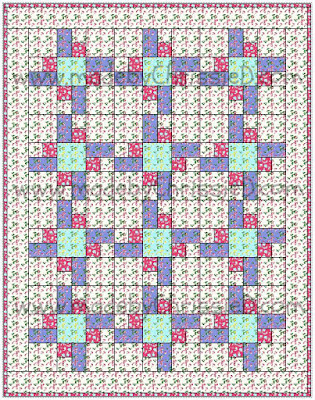 Trapped Square Quilt Pattern from www.madebyChrissieD.com