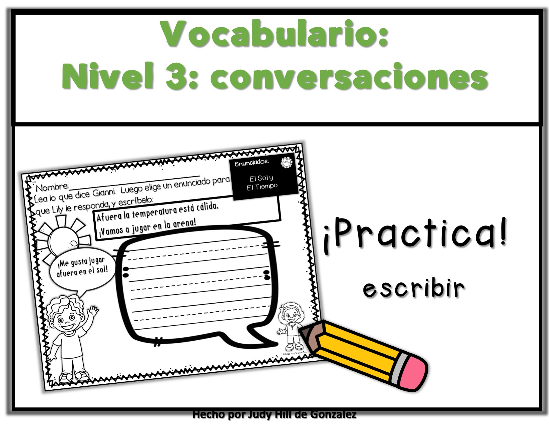 Image of writing practice in Spanish