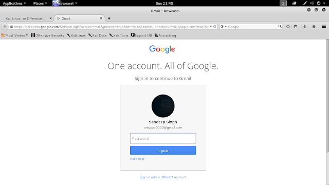 how to copy gmail using httrack in kali linux