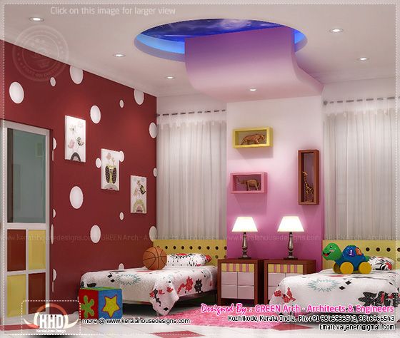 Kid bedroom interior