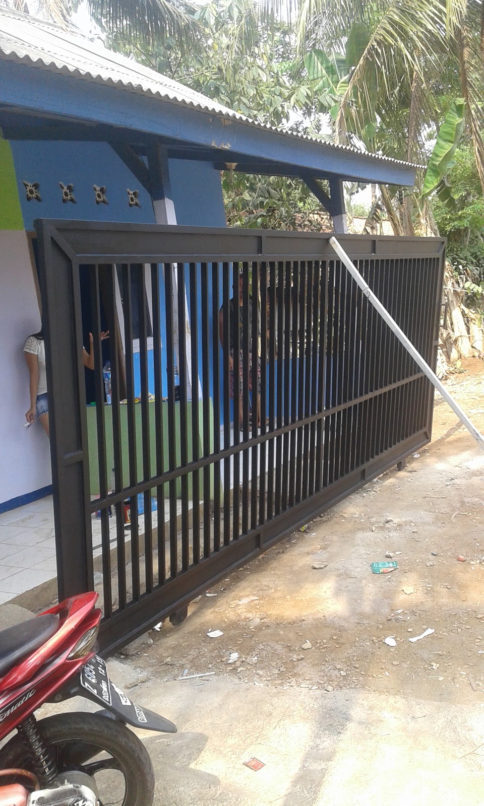 Harga Pintu Pagar Besi Dorong Minimalis Rp650000 Untuk Gerbang Rumah Update 2019 Bengkel Las Cilengsi Arbainlas