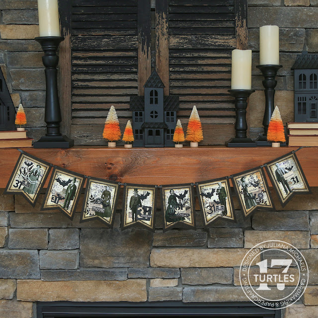 Halloween Banner by Juliana Michaels featuring Scrapbook.com Halloween Bats Decorative Dies and Tim Holtz Idea-ology Halloween