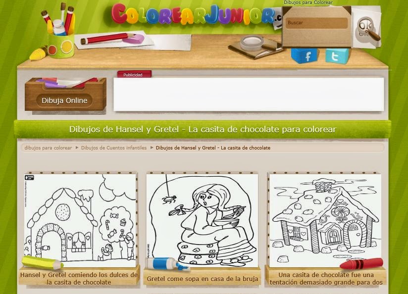 http://www.colorearjunior.com/dibujos-para-colorear-de-hansel-y-gretel-la-casita-de-chocolate.html